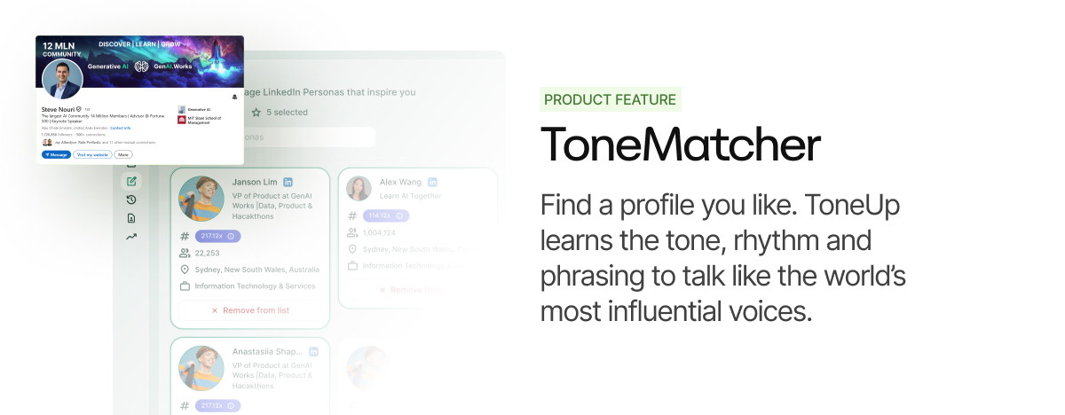 **ToneUp**- The AI Workspace Built for Growth,
Creation & Distribution