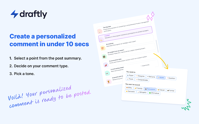 Draftly Chrome Extension logo