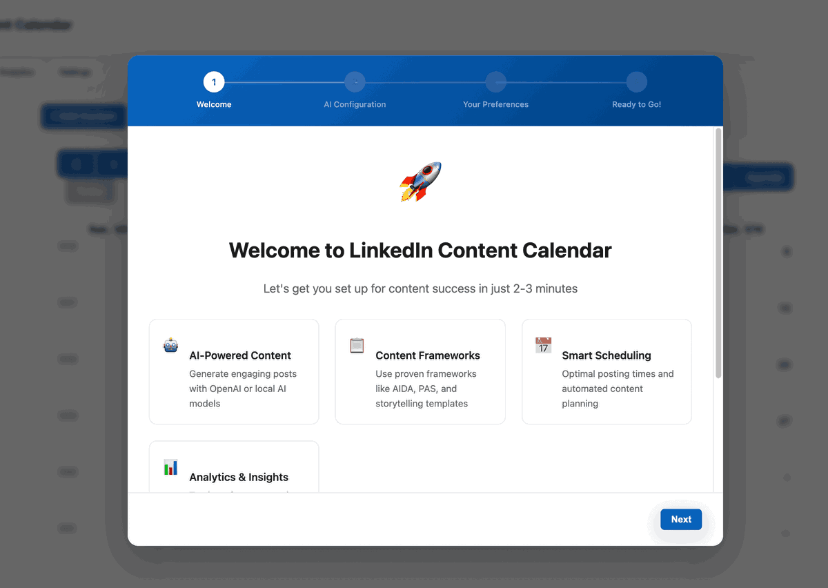 LinkedIn Content Calendar