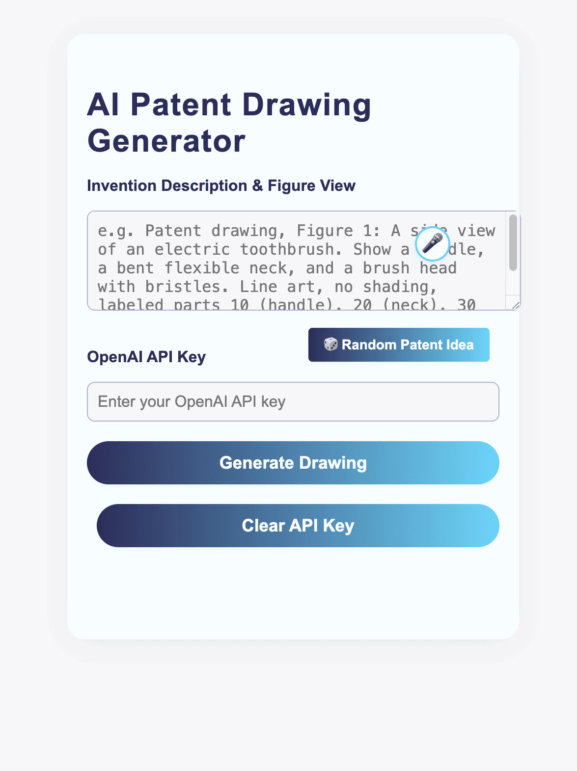 AI Patent Drawing Generator