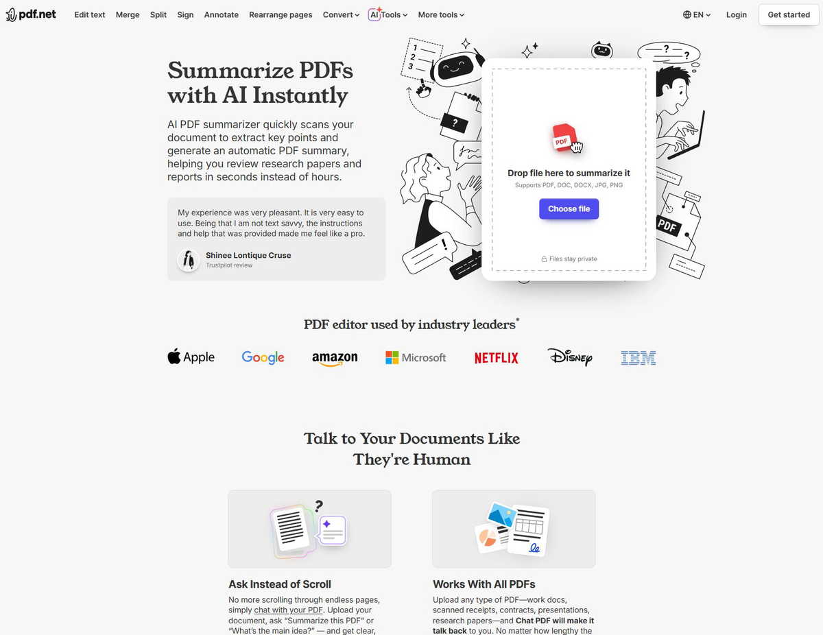 pdf.net AI Summarizer logo